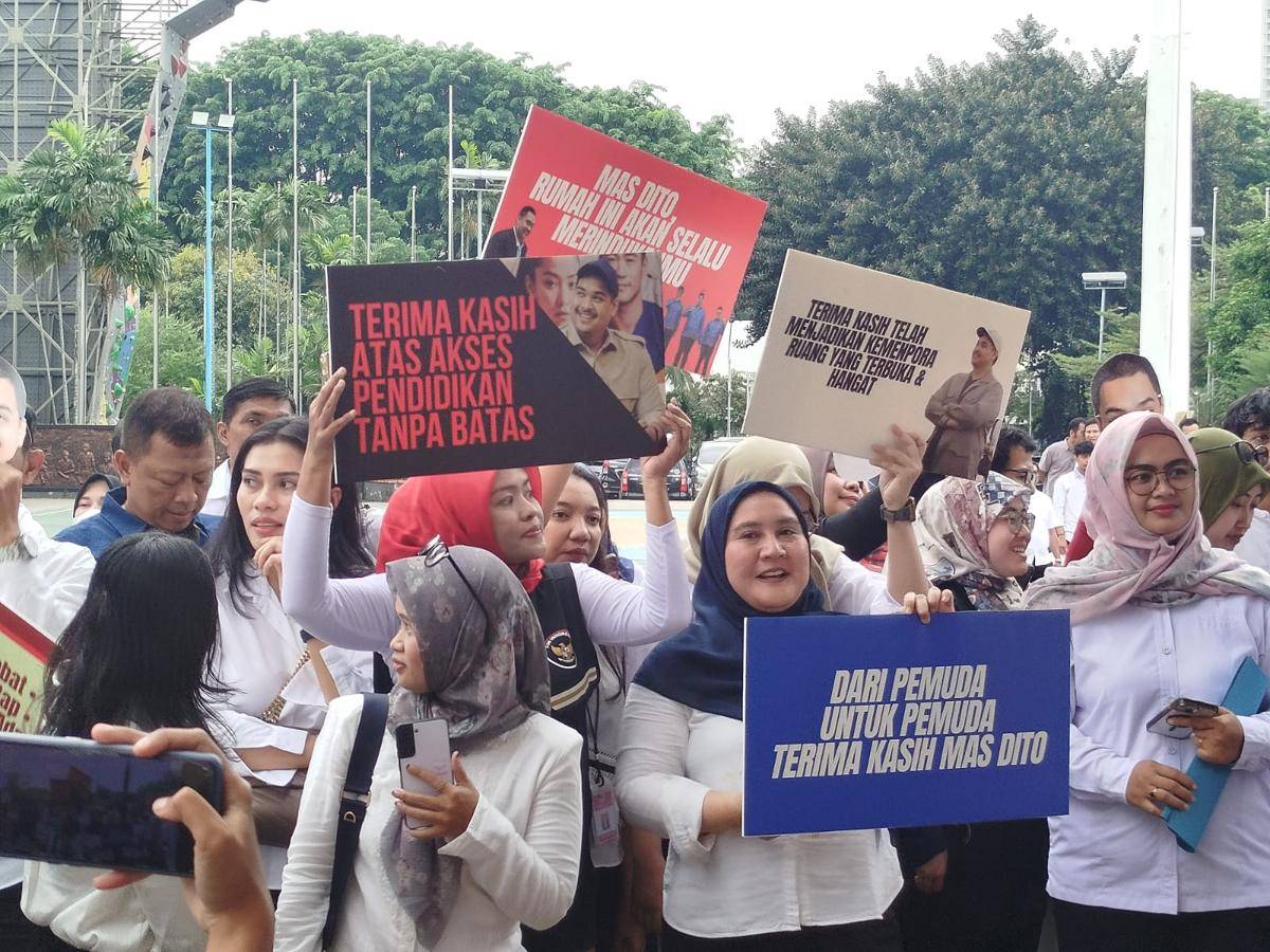 Ucapan Terima Kasih buat Menpora Dito. (IDN Times/Sandy Firdaus)
