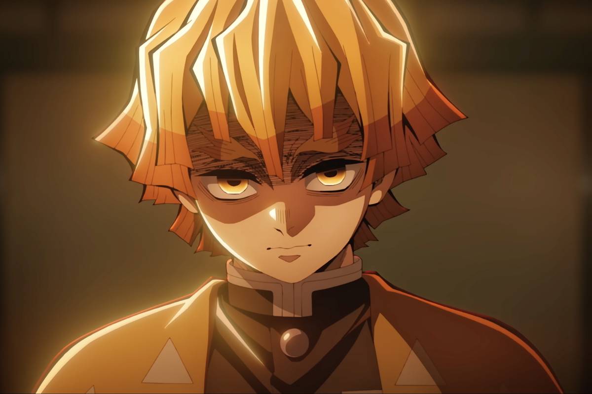 Zenitsu menghadapi Kaigaku.