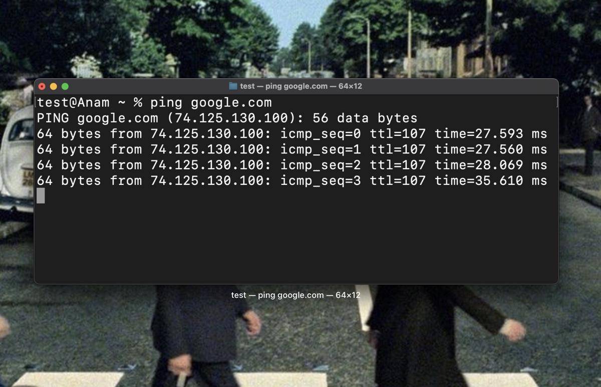 cek koneksi internet