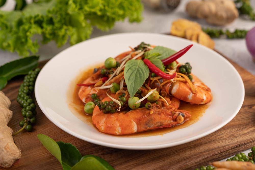 ilustrasi udang asam manis 