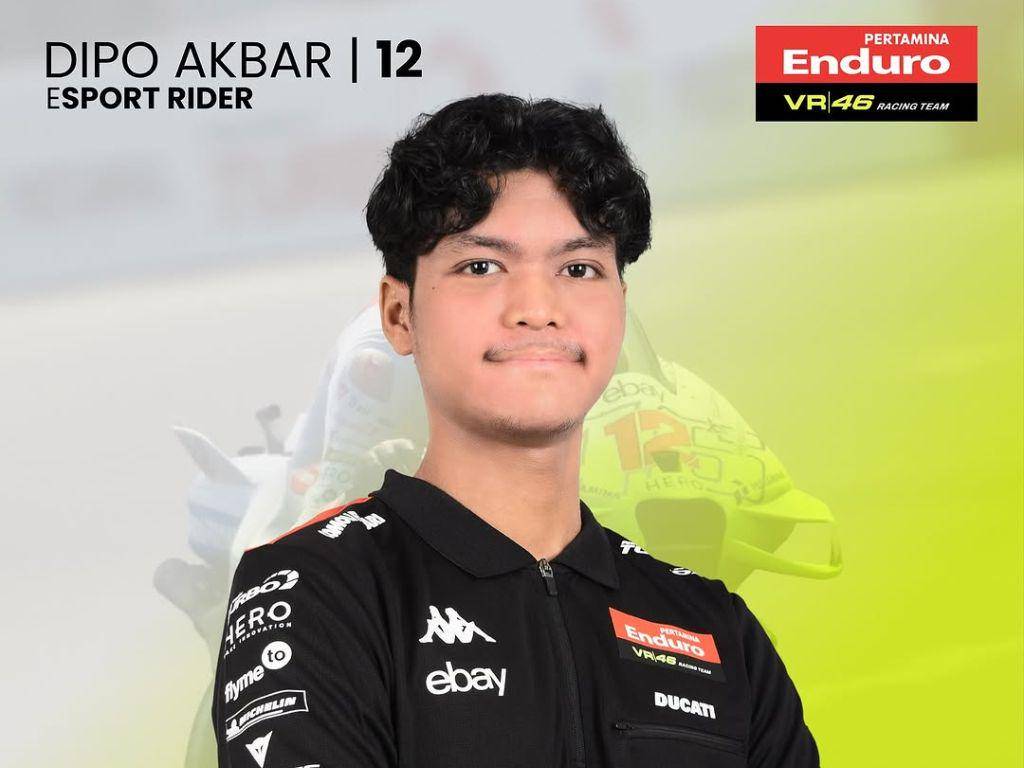 Dipo Akbar memperkuat Pertamina Enduro VR46 Racing Team di MotoGP eSport Global Series 2025.