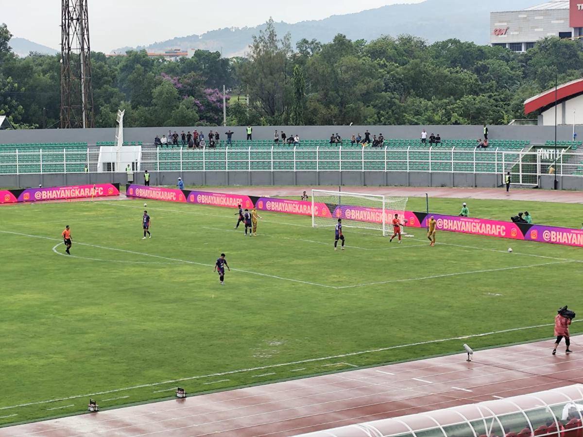 Pertandingan Bhayangkara Presisi Lampung FC vs Persik Kediri. (IDN Times/Muhaimin)