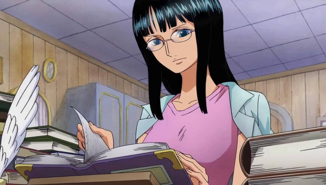 Robin sedang membaca buku (dok. Toei Animation/One Piece)
