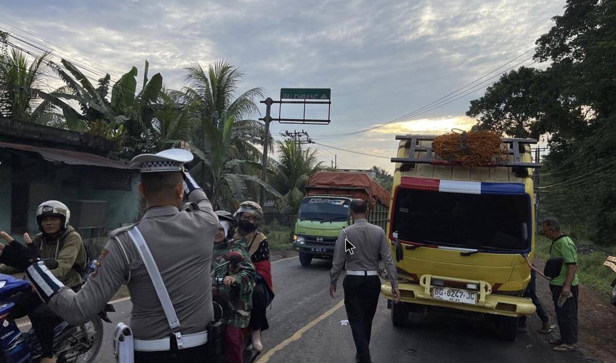 Kemacetan di Jalintim Ruas Palembang-Betung (Dok: Satlantas Polres Banyuasin)
