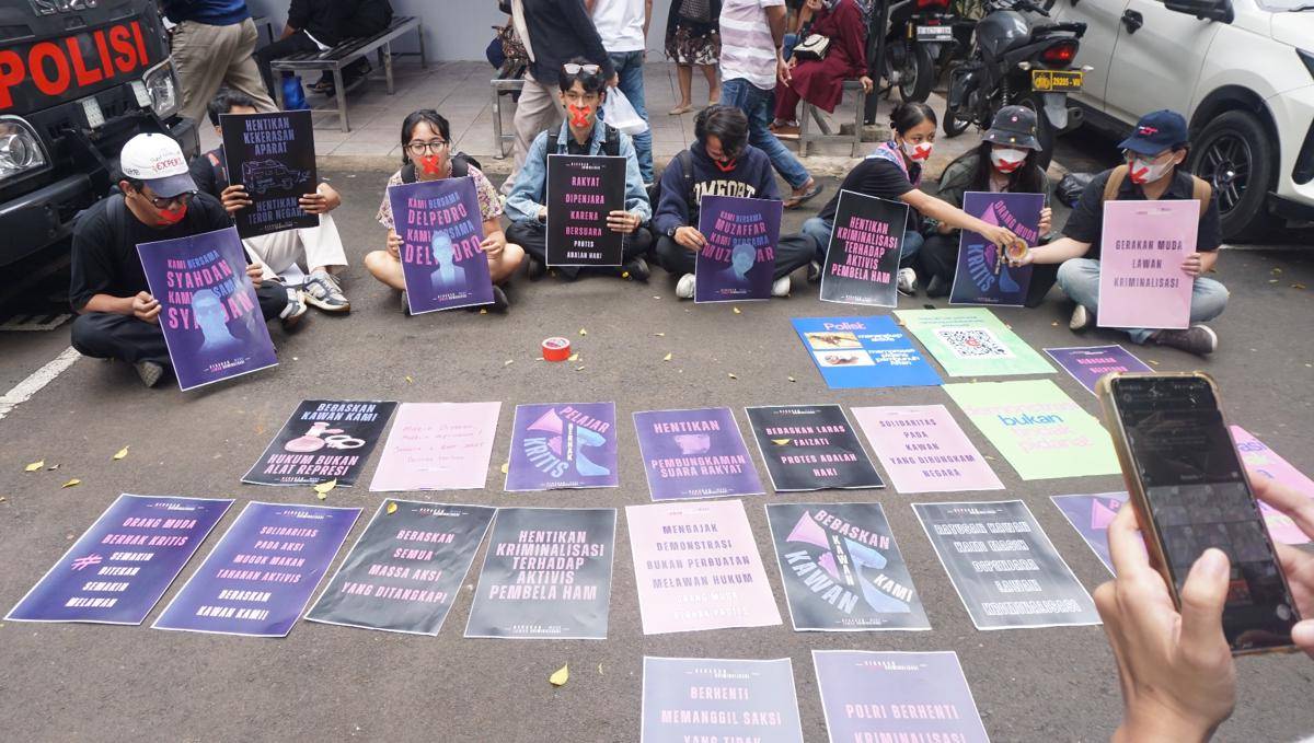 Gerakan Muda gelar aksi solidaritas lawan kriminalisasi di Polda Metro Jaya (Dok/Istimewa)