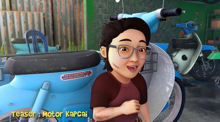 cuplikan Upin & Ipin episode "Motor Kapcai" 