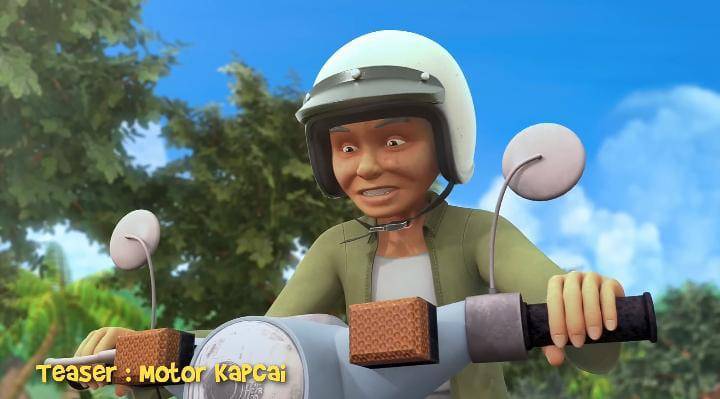 cuplikan Upin & Ipin episode "Motor Kapcai" 