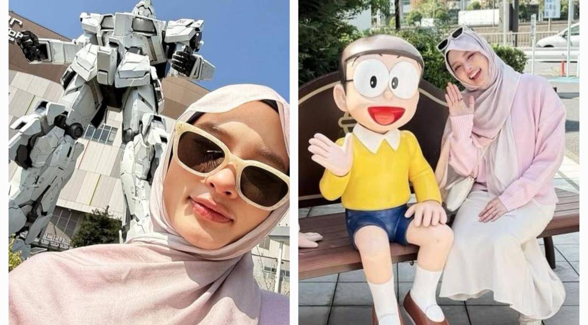 potret Inara Rusli jalan-jalan di Jepang