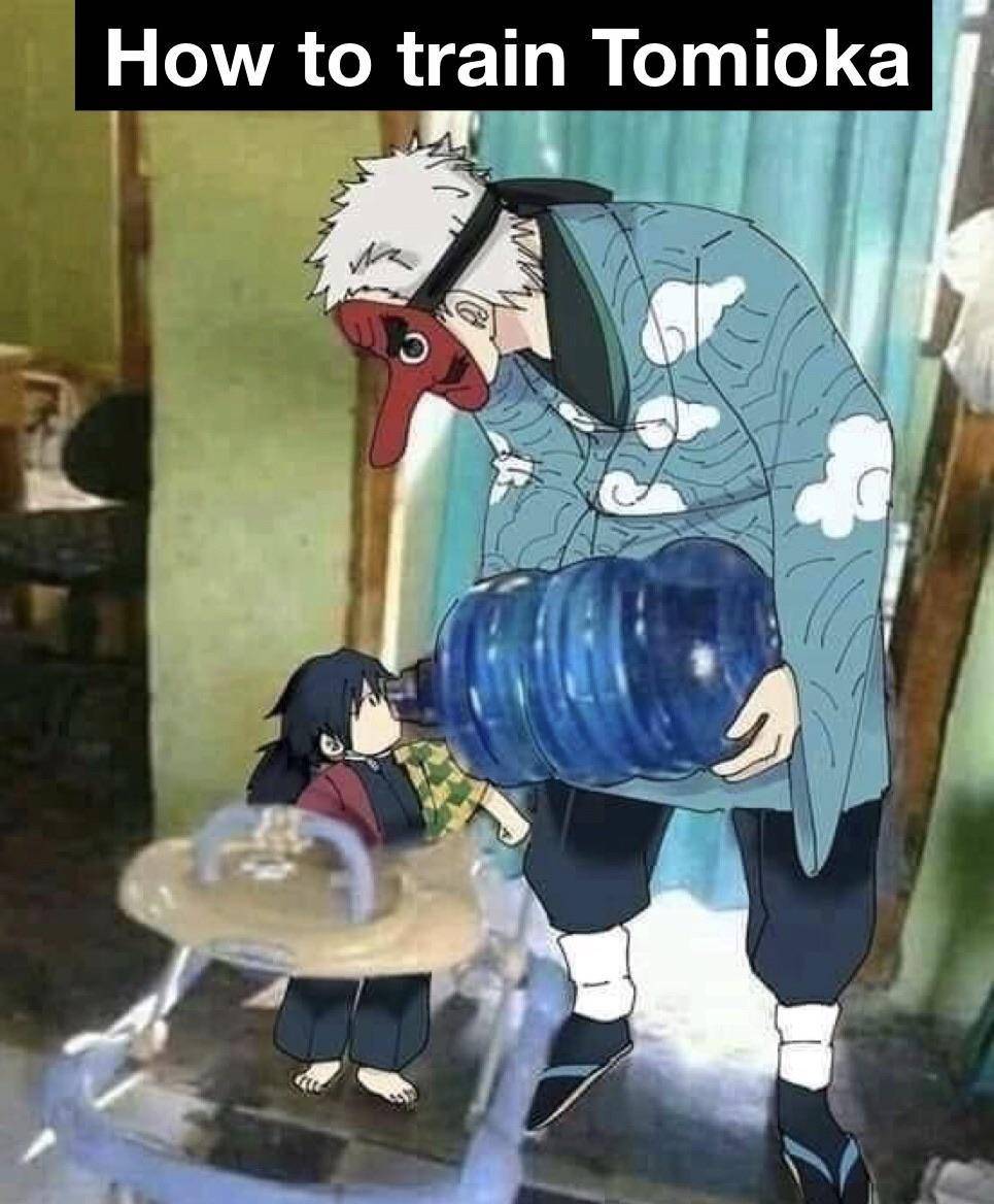 meme anime tentang minum air 