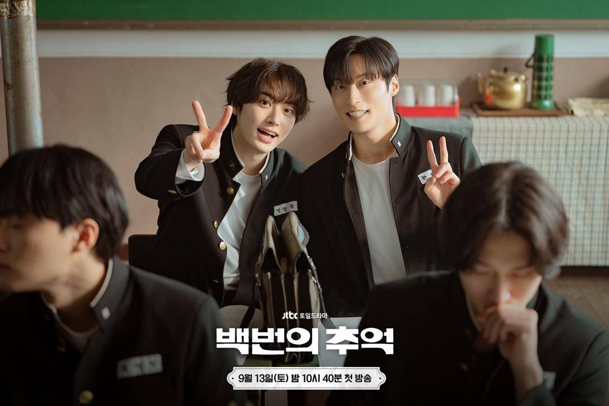 Lee Won Jung dan Heo Nam Jun di balik layar A Hundred Memories (dok. JTBC/A Hundred Memories)