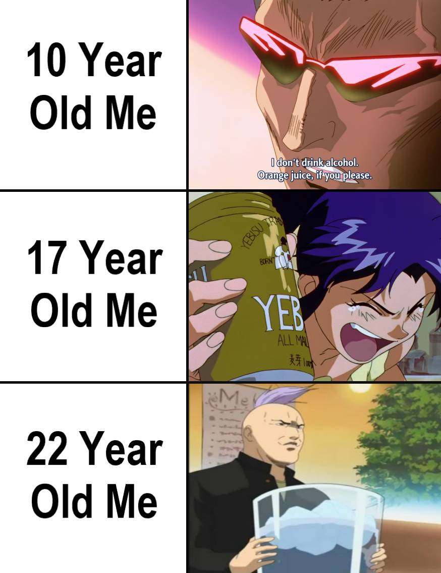 meme anime tentang minum air 