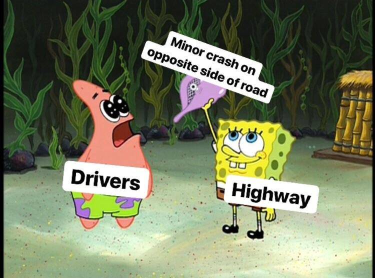 meme SpongeBob serba-serbi lalu lintas