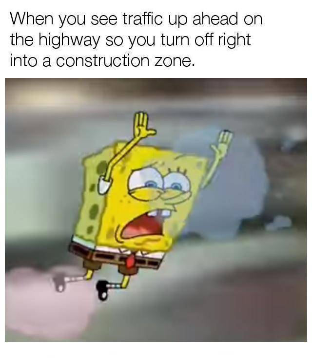 meme SpongeBob serba-serbi lalu lintas