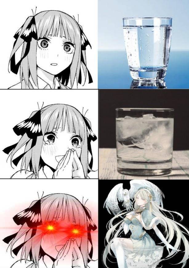meme anime tentang minum air 