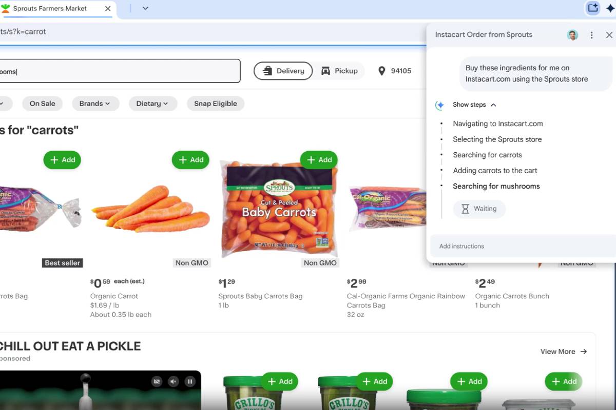 fitur agen AI di Chrome belanja untuk pengguna