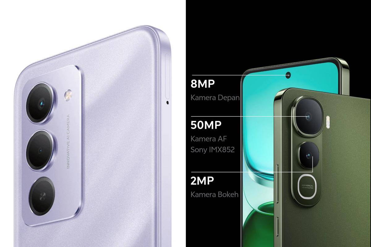 desain kamera Redmi 15 4G (mi.co.id) | desain kamera iQOO Z10 Lite 