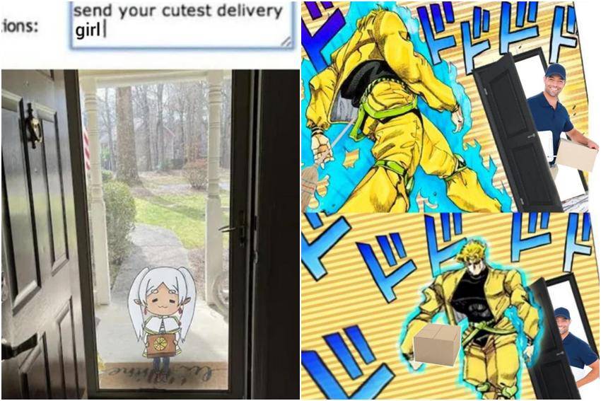 meme anime tentang jasa pengiriman