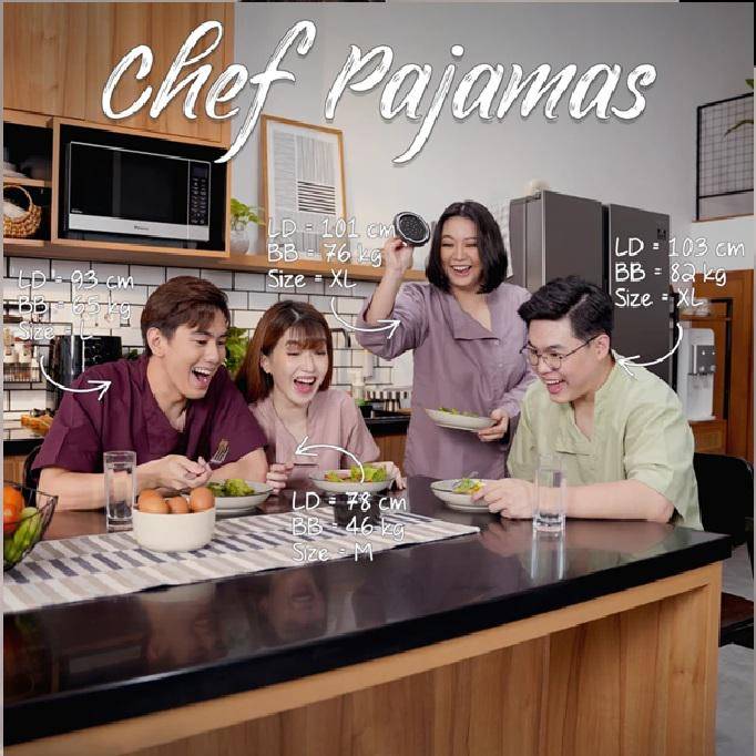 Chef Pajamas Nyonya Piyama X Devy Anastasia Set Lengan Panjang (shopee.co.id/Nyonya Piyama Official Shop)