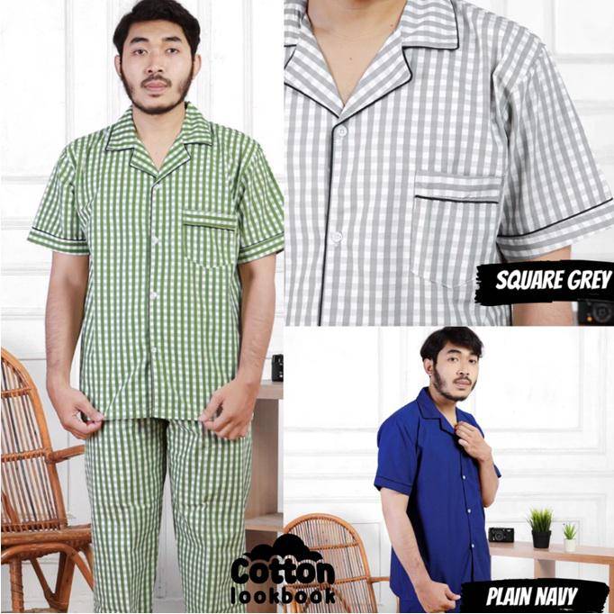 Cotton Lookbook Piyama Pria Polos (shopee.co.id/Cotton Lookbook)