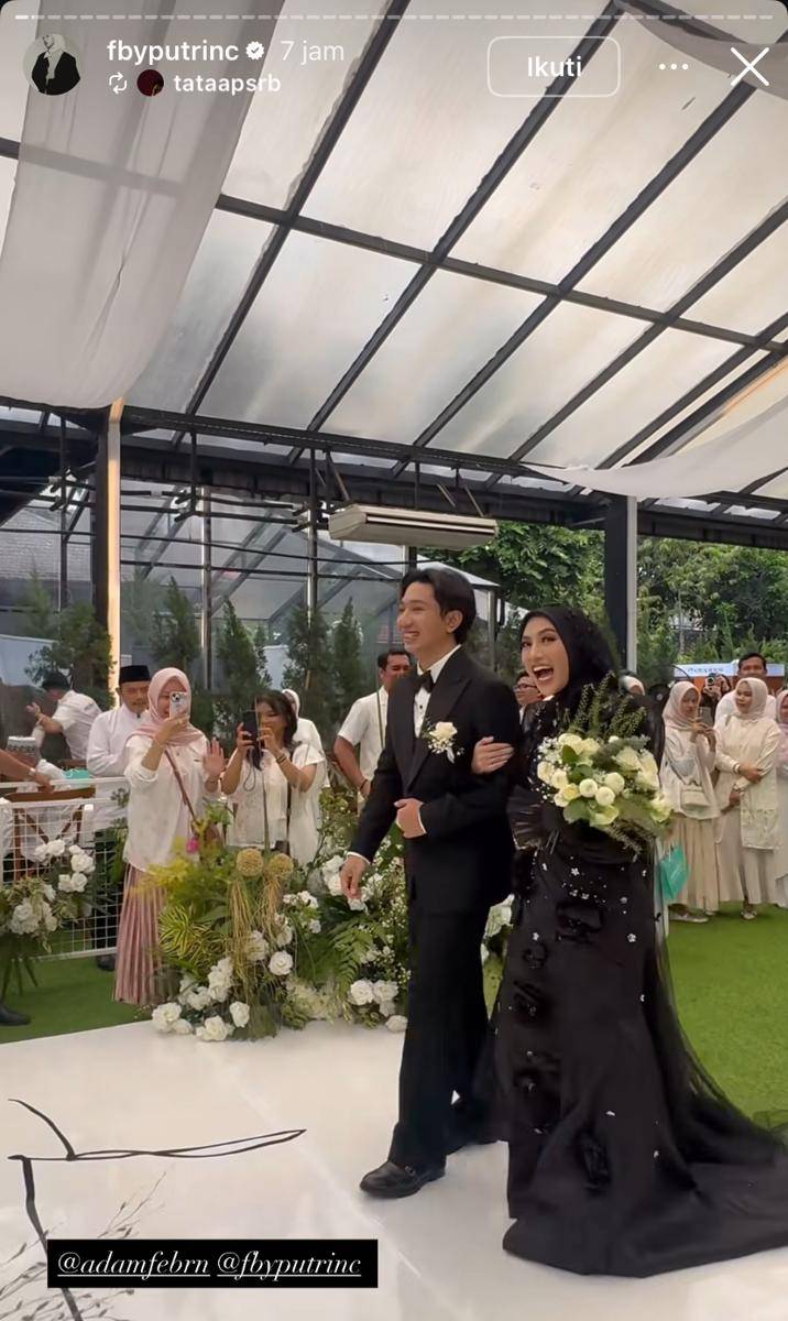 potret resepsi pernikahan Feby Putri dan Adam Febrian