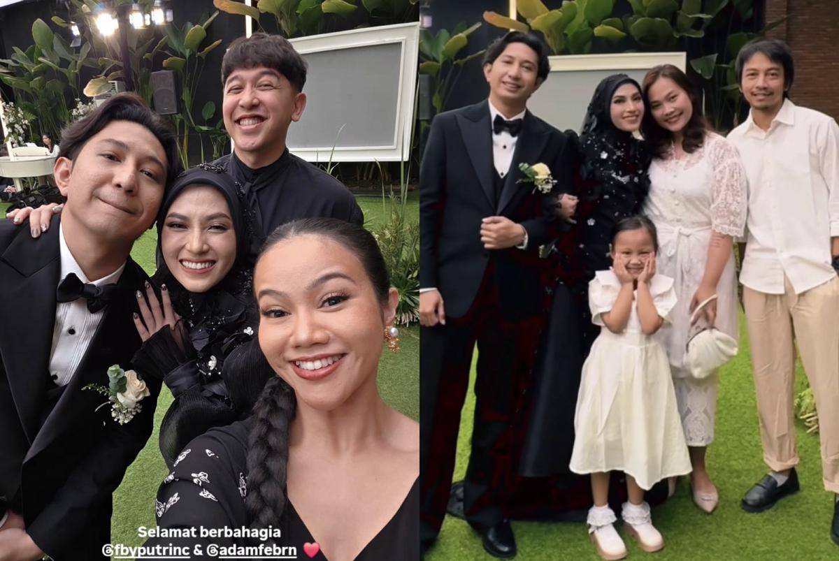 potret artis di resepsi pernikahan Feby Putri dan Adam Febrian