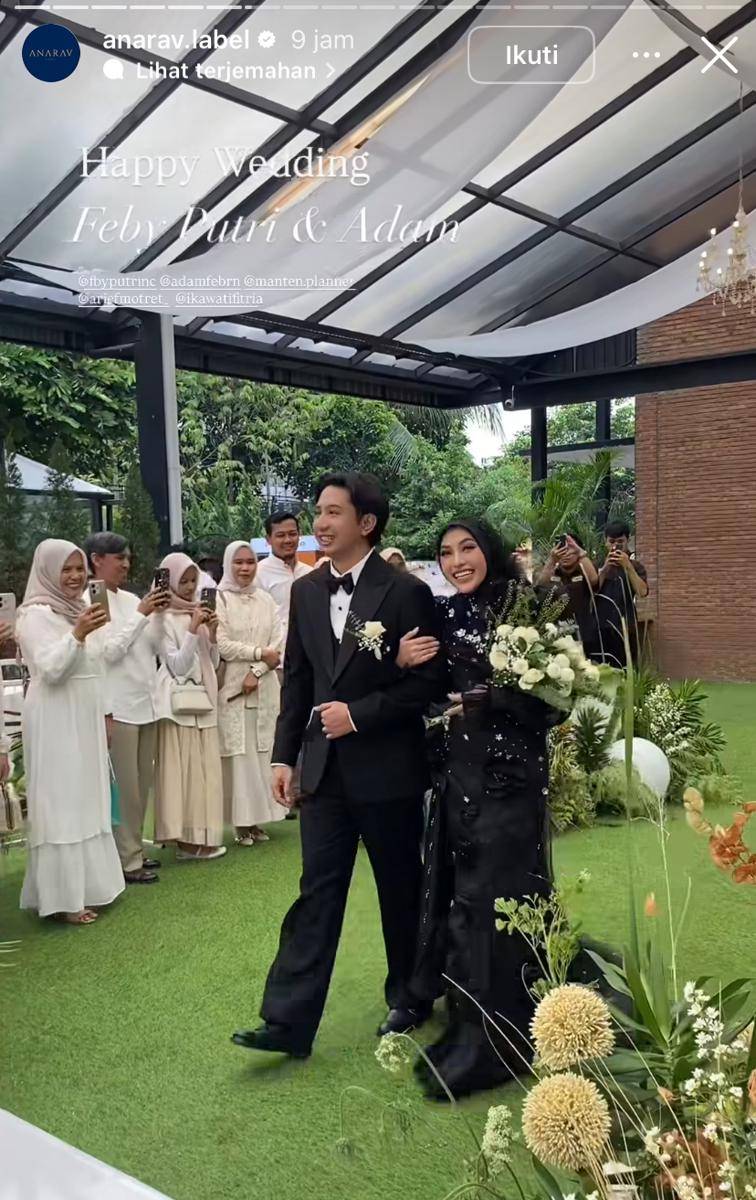 potret resepsi pernikahan Feby Putri dan Adam Febrian
