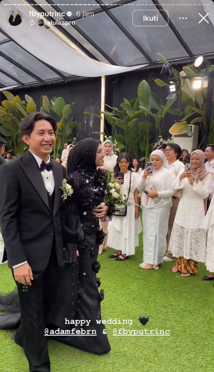 potret resepsi pernikahan Feby Putri dan Adam Febrian