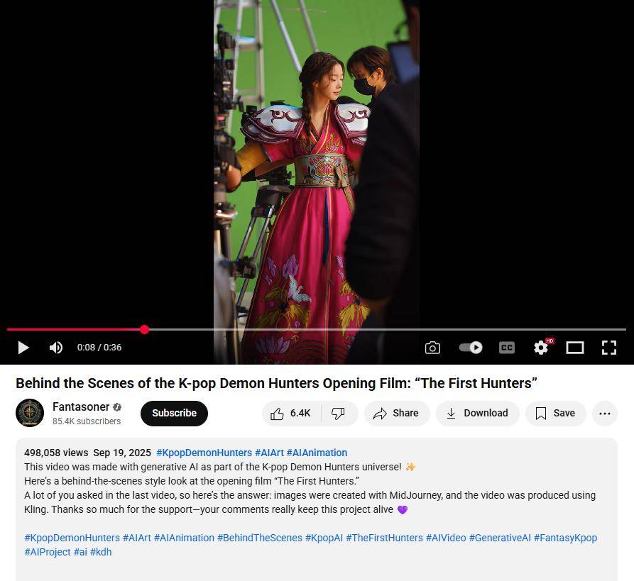 KPop Demon Hunters buatan AI dari YouTube Fantasoner