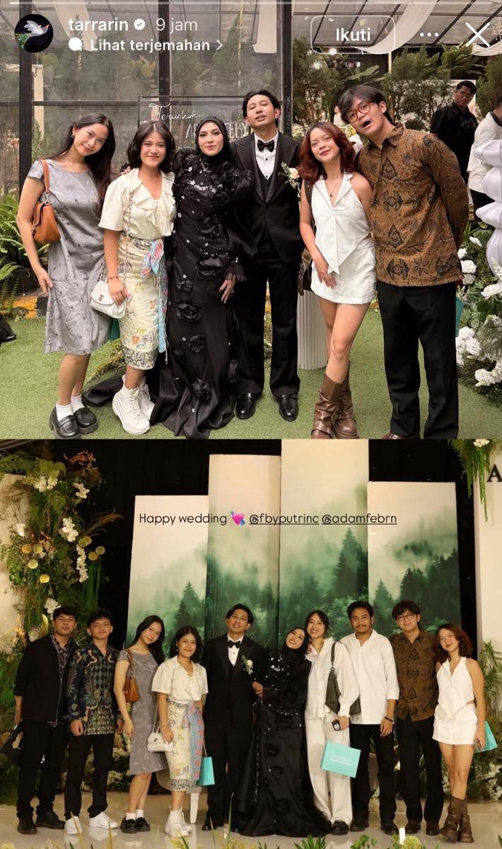 potret artis di resepsi pernikahan Feby Putri dan Adam Febrian