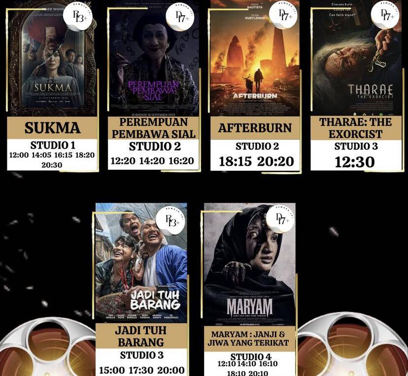 Daftar film tayang di bioskop Bes Cinema Pangkalpinang (instagram.com/@bescinema_pgk)