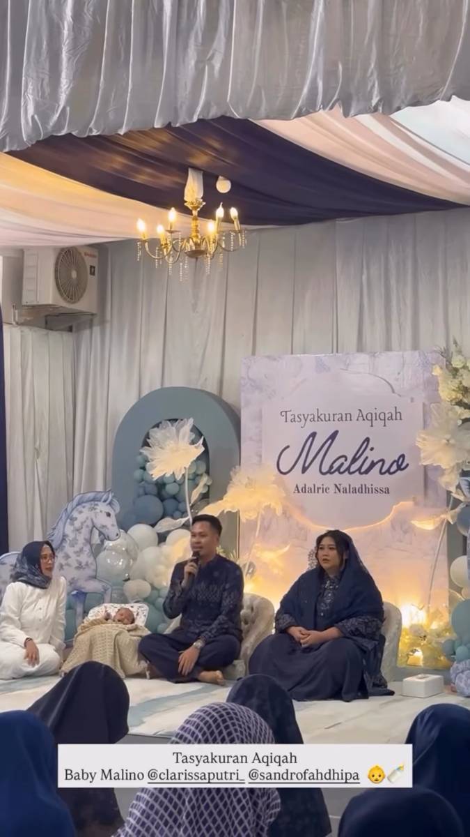 akikah Malino anak Clarissa Putri