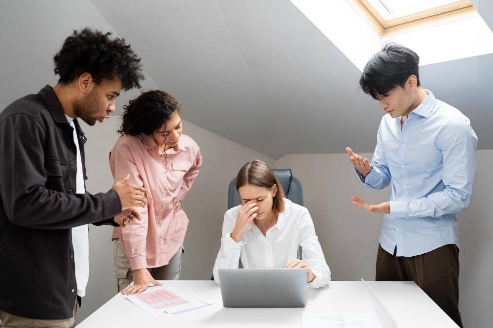 ilustrasi stress di tempat kerja (freepik.com/freepik)