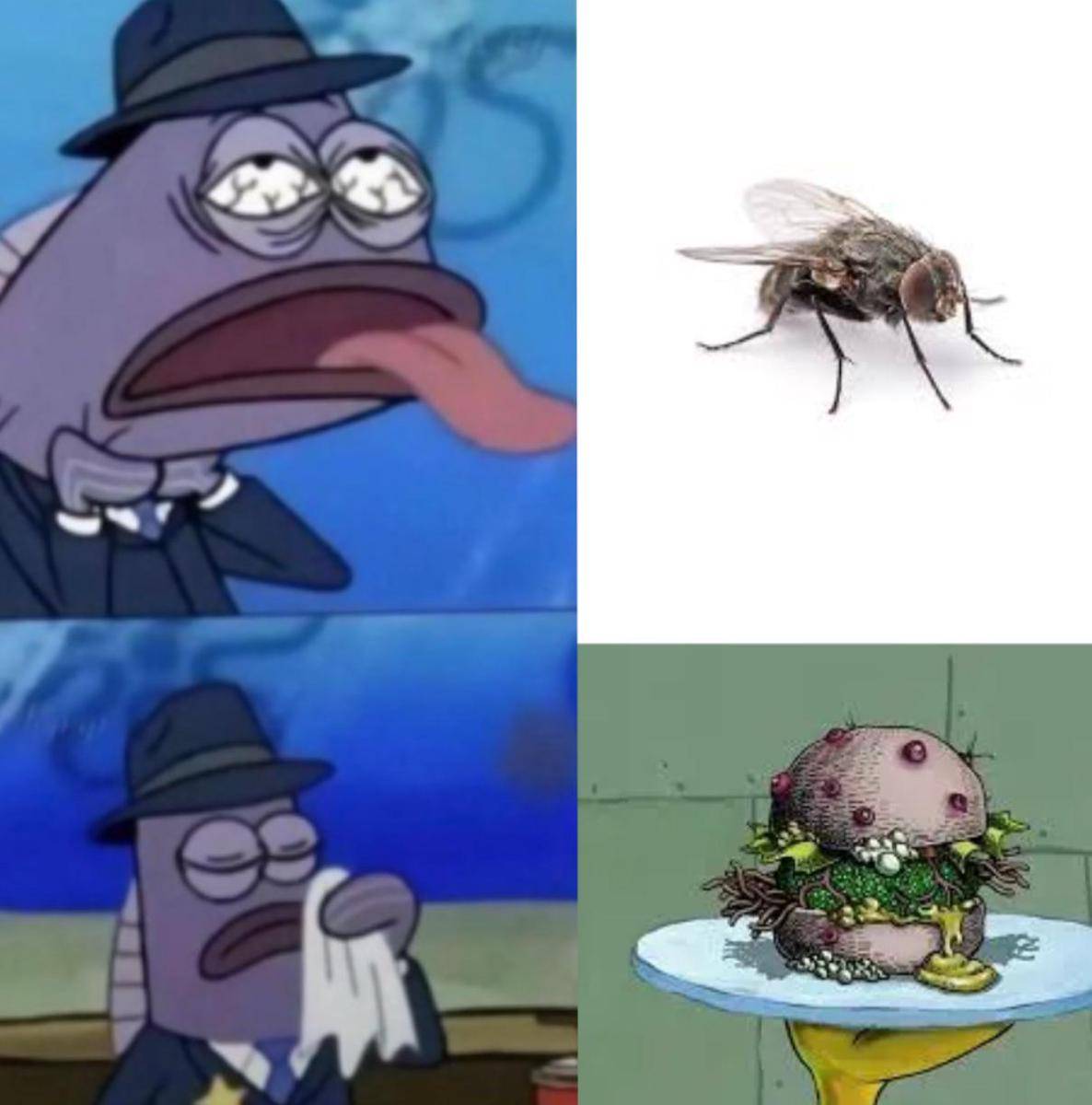 meme inspektur kesehatan dalam kartun SpongeBob