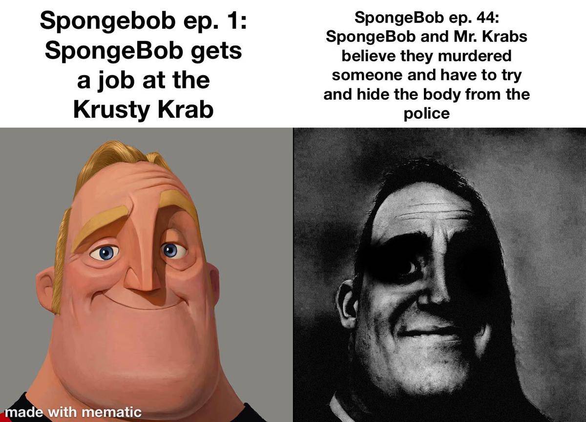 meme inspektur kesehatan dalam kartun SpongeBob