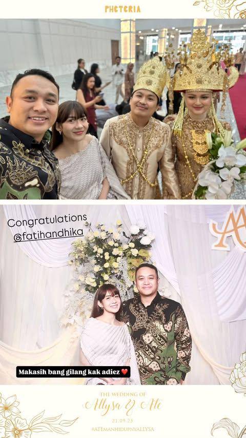 Potret Artis di Pernikahan Ate dan Allysa