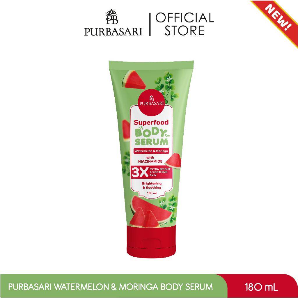 Purbasari Superfood Body Serum Watermelon & Moringa (shopee.co.id/Purbasari Official Store)