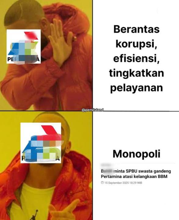 meme SPBU swasta