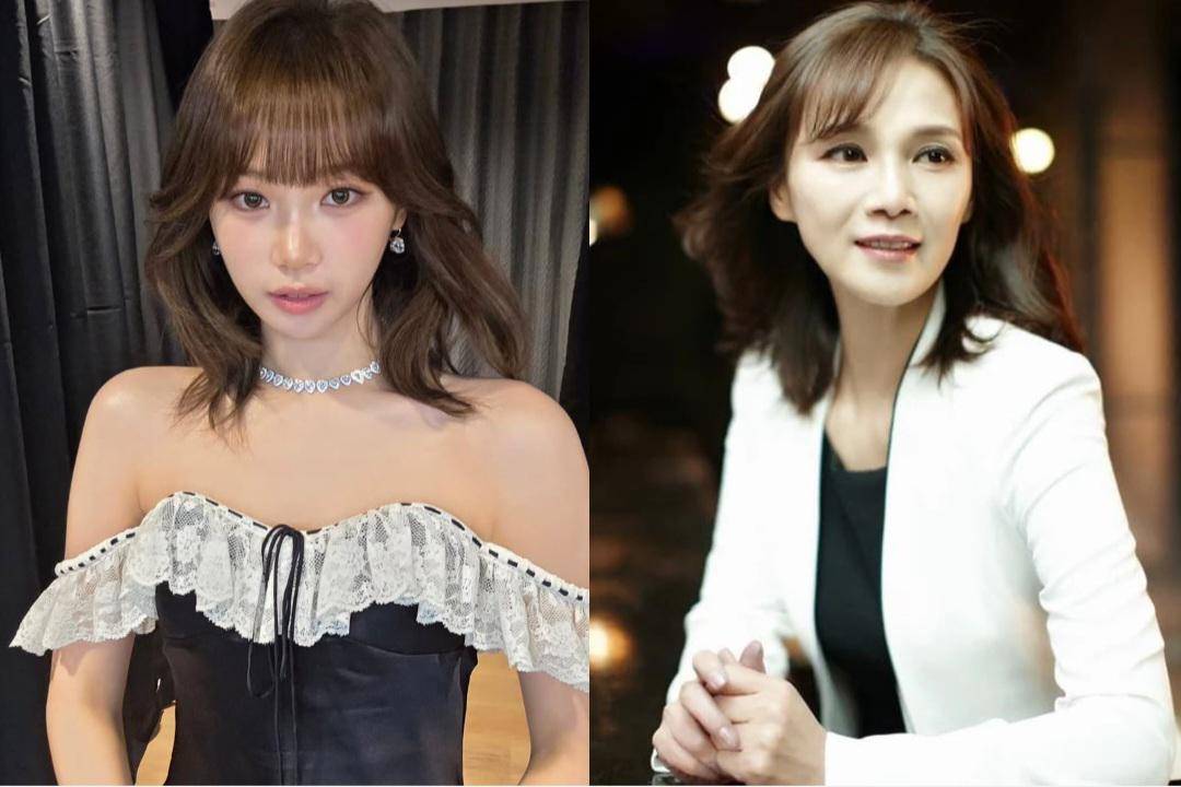 Chaewon LE SSERAFIM dan Lee Ran Hee (instagram.com/_chaechae_1 | kbizoom.com) 