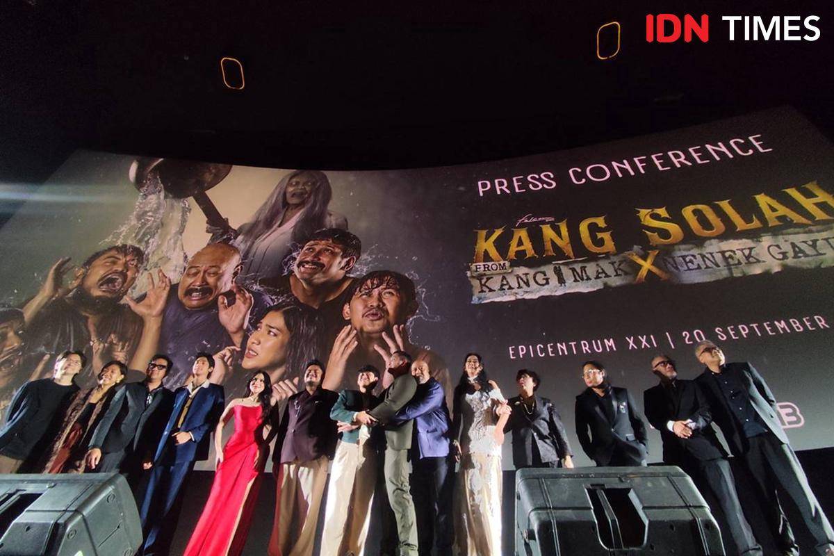 Konferensi pers "Kang Solah From Kang Mak x Nenek Gayung" di XXI Epicentrum, Jakarta, Sabtu (20/9/2025)