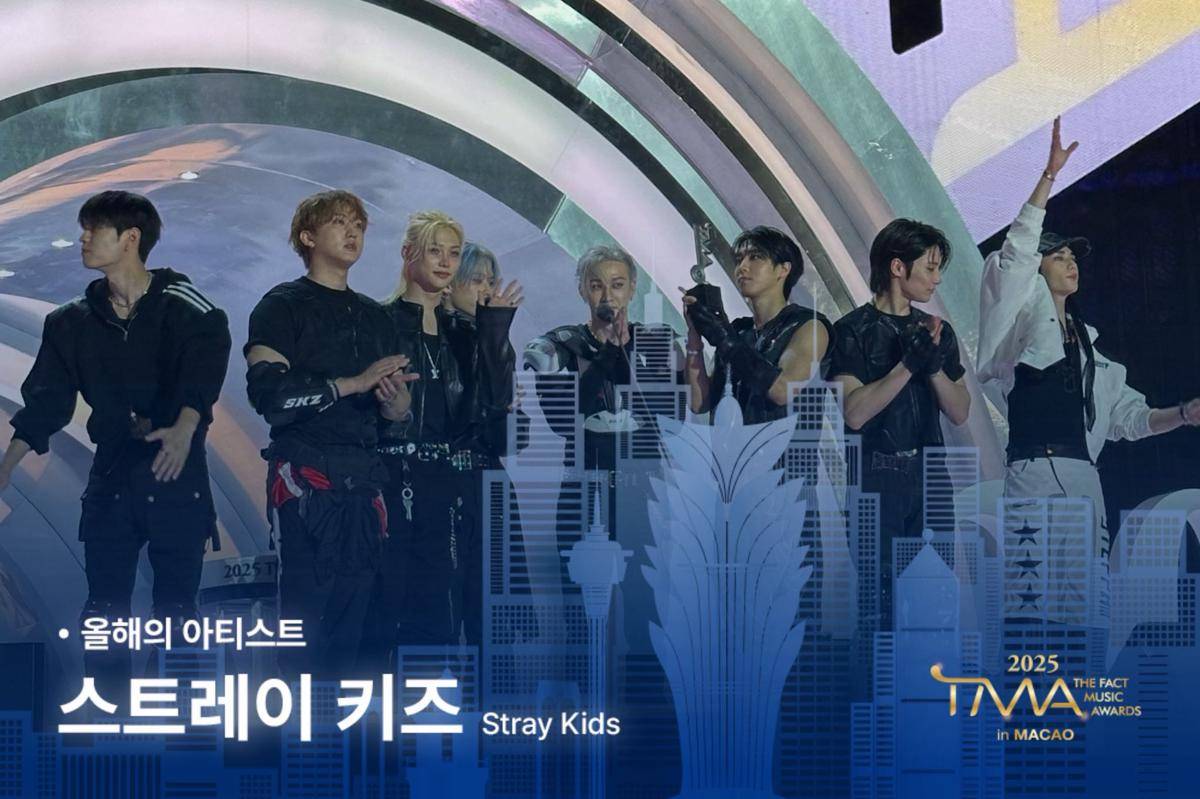 potret Stray Kids di The Fact Music Awards 2025 (X.com/thefact_TMA)