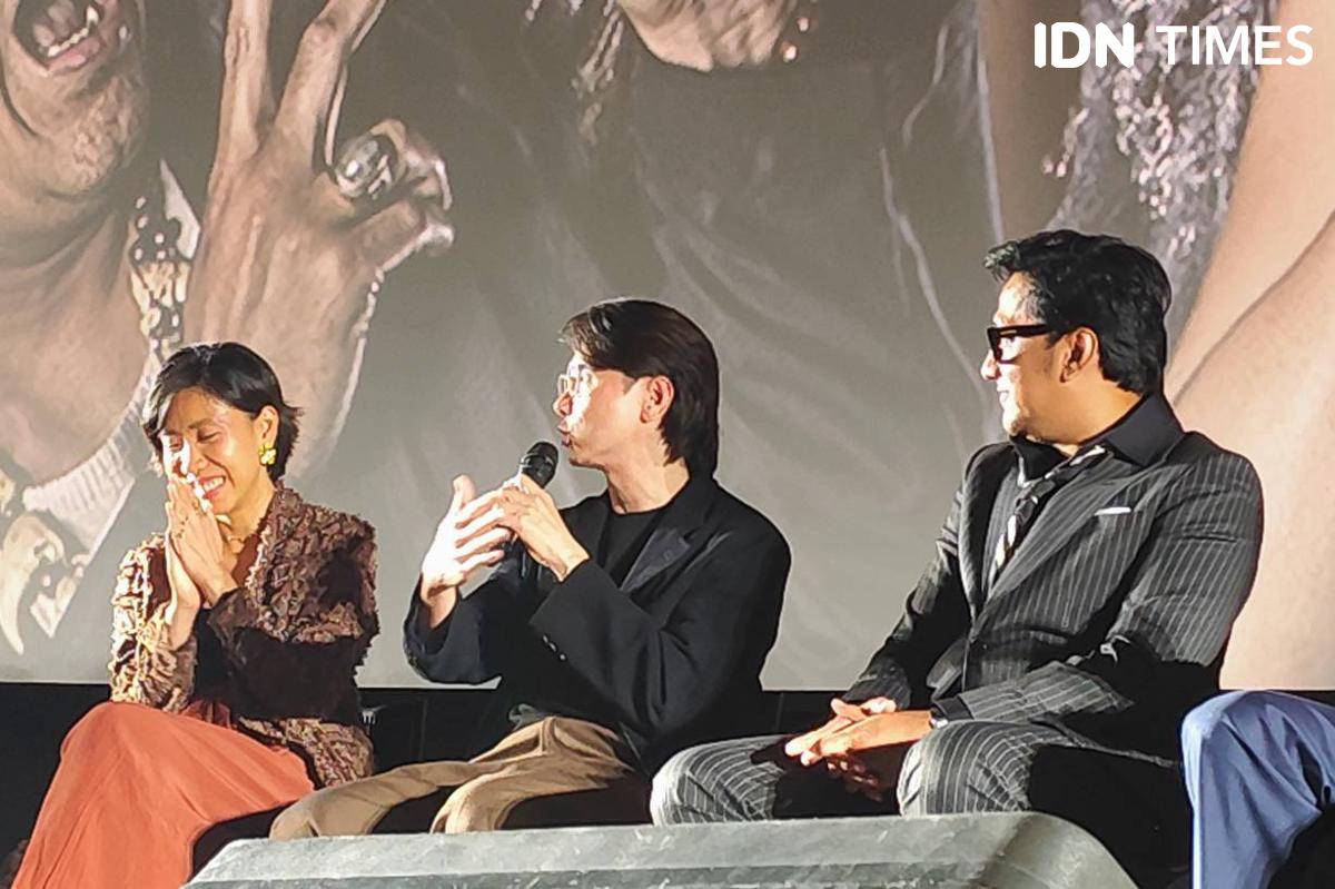 Banjong Pisanthanakun di konferensi pers "Kang Solah From Kang Mak x Nenek Gayung" di XXI Epicentrum, Jakarta, Sabtu (20/9/2025)