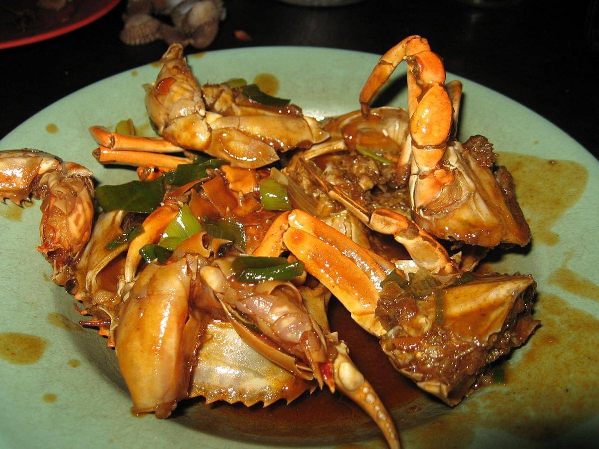 ilustrasi kepiting saus padang