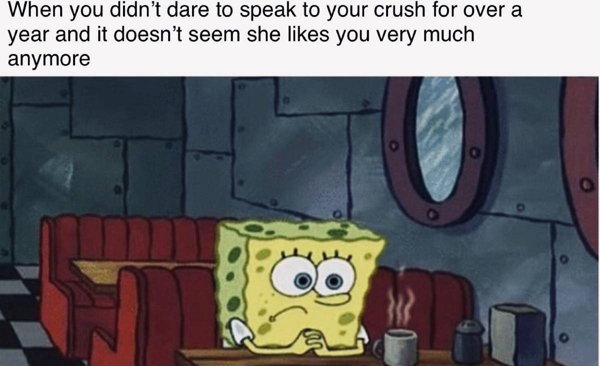 meme SpongeBob tentang penyesalan