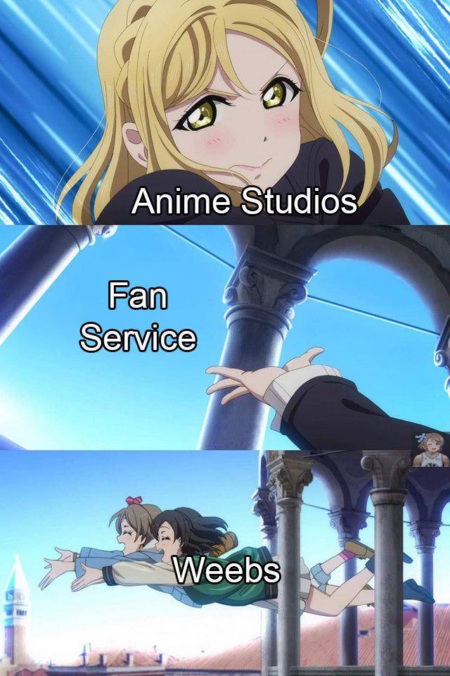 meme anime tentang fan service (reddit.com/user/youriko31)