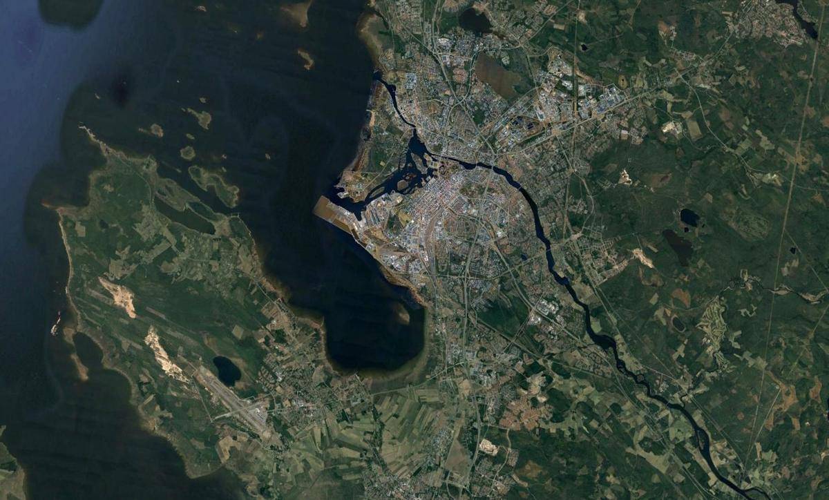 ilustrasi gambar satelit danau di Finlandia (commons.wikimedia.org/NASA)