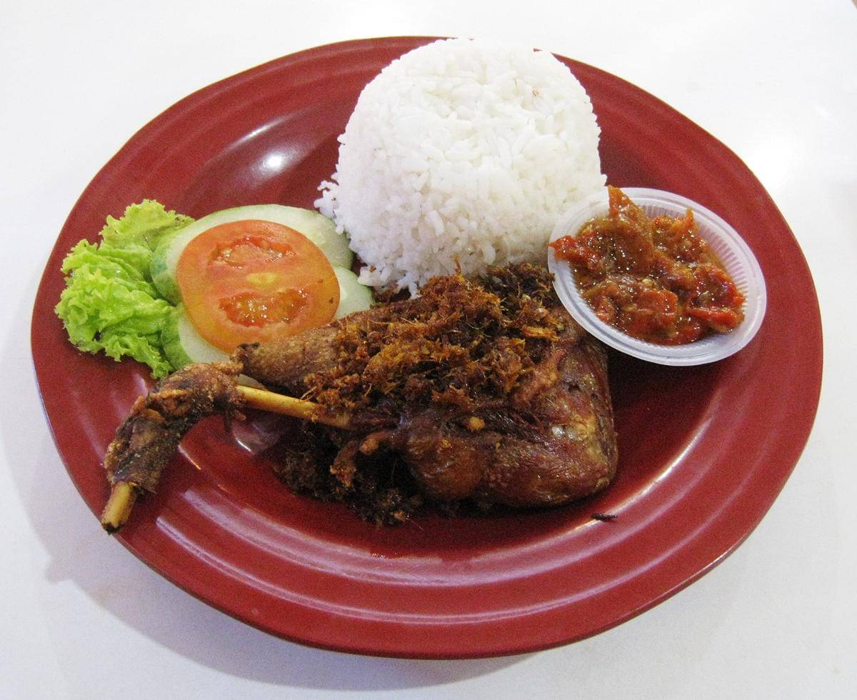 ilustrasi bebek goreng