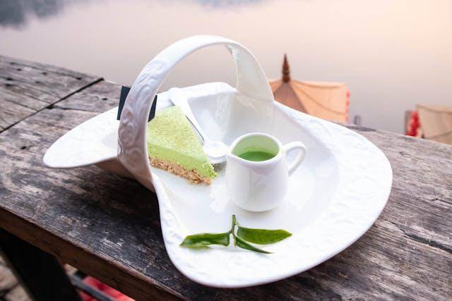 ilustrasi kue matcha