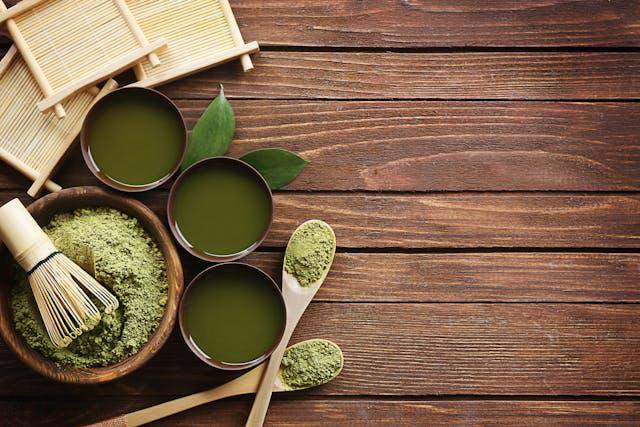 ilustrasi matcha bubuk 