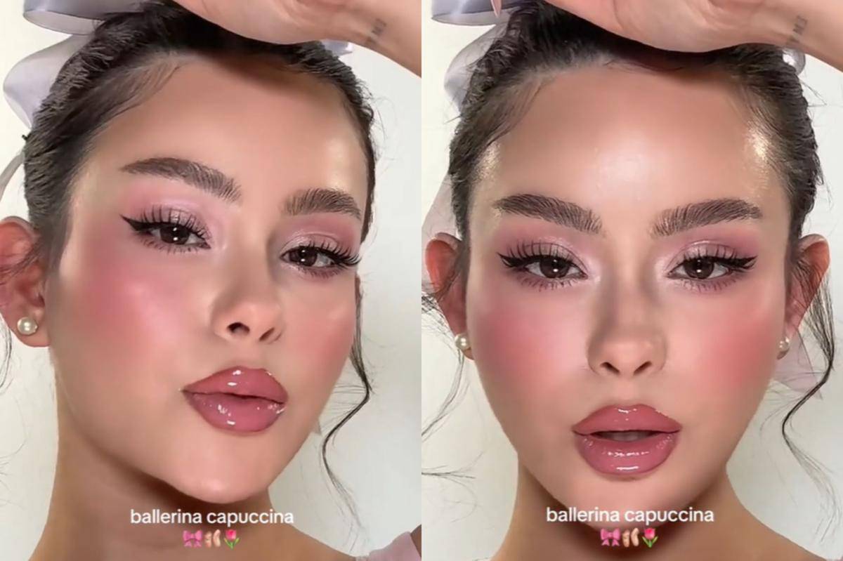 Potret tren makeup yang terinspirasi dari Italian Brainrot Ballerina Cappuccina (tiktok.com/hayleybuix)