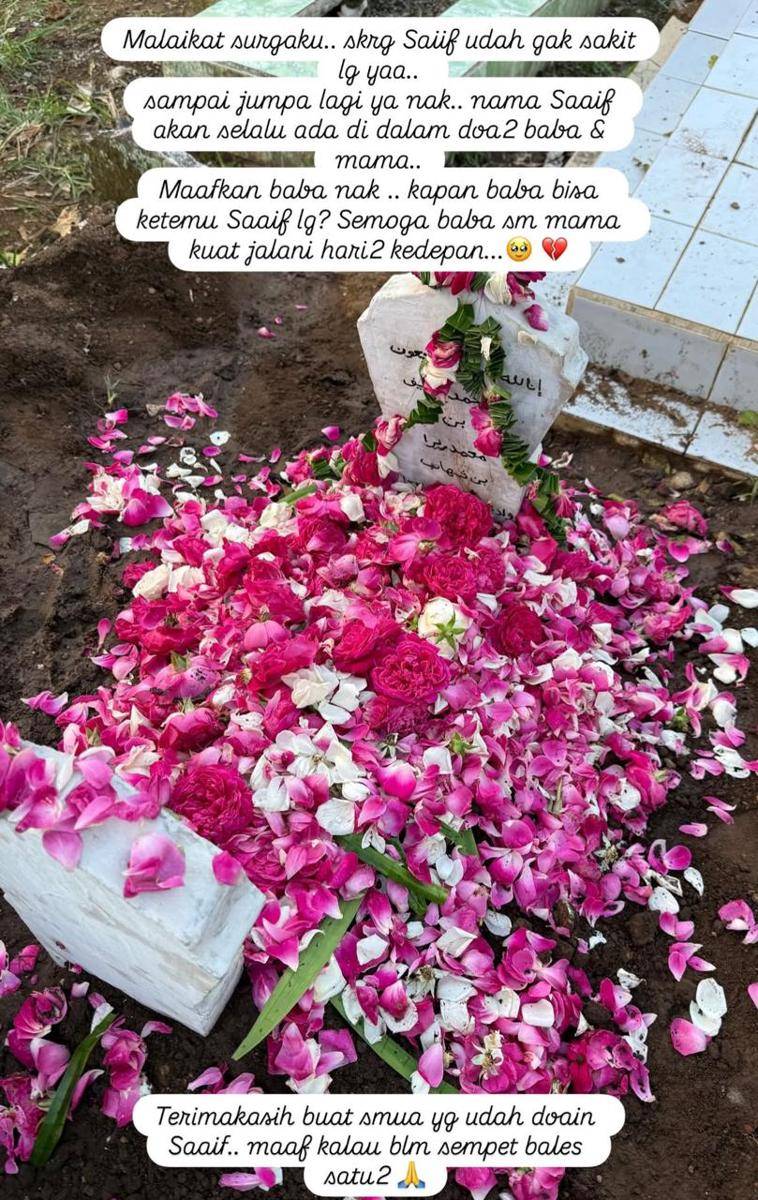 Riza Shahab anaknya meninggal